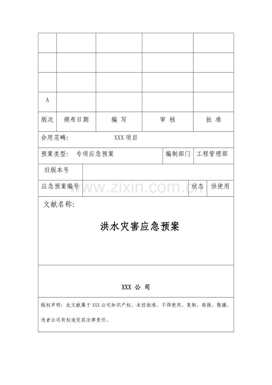 洪水灾害应急专项预案.doc_第1页