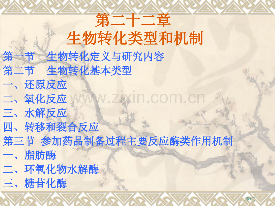 第二十二章生物转化的类型和机制省公共课一等奖全国赛课获奖课件.pptx_第1页