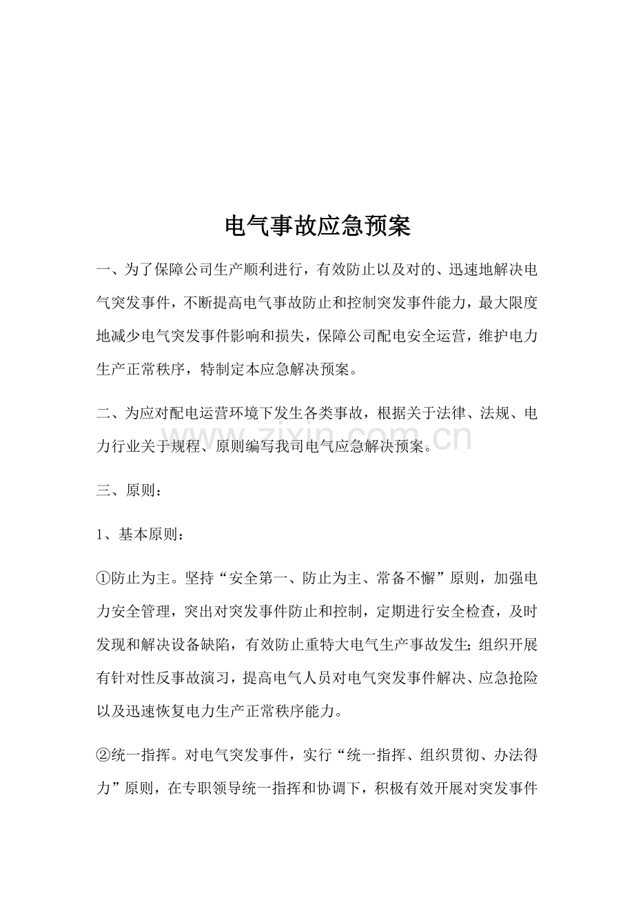电气事故应急处理专项方案及专项措施.doc_第2页