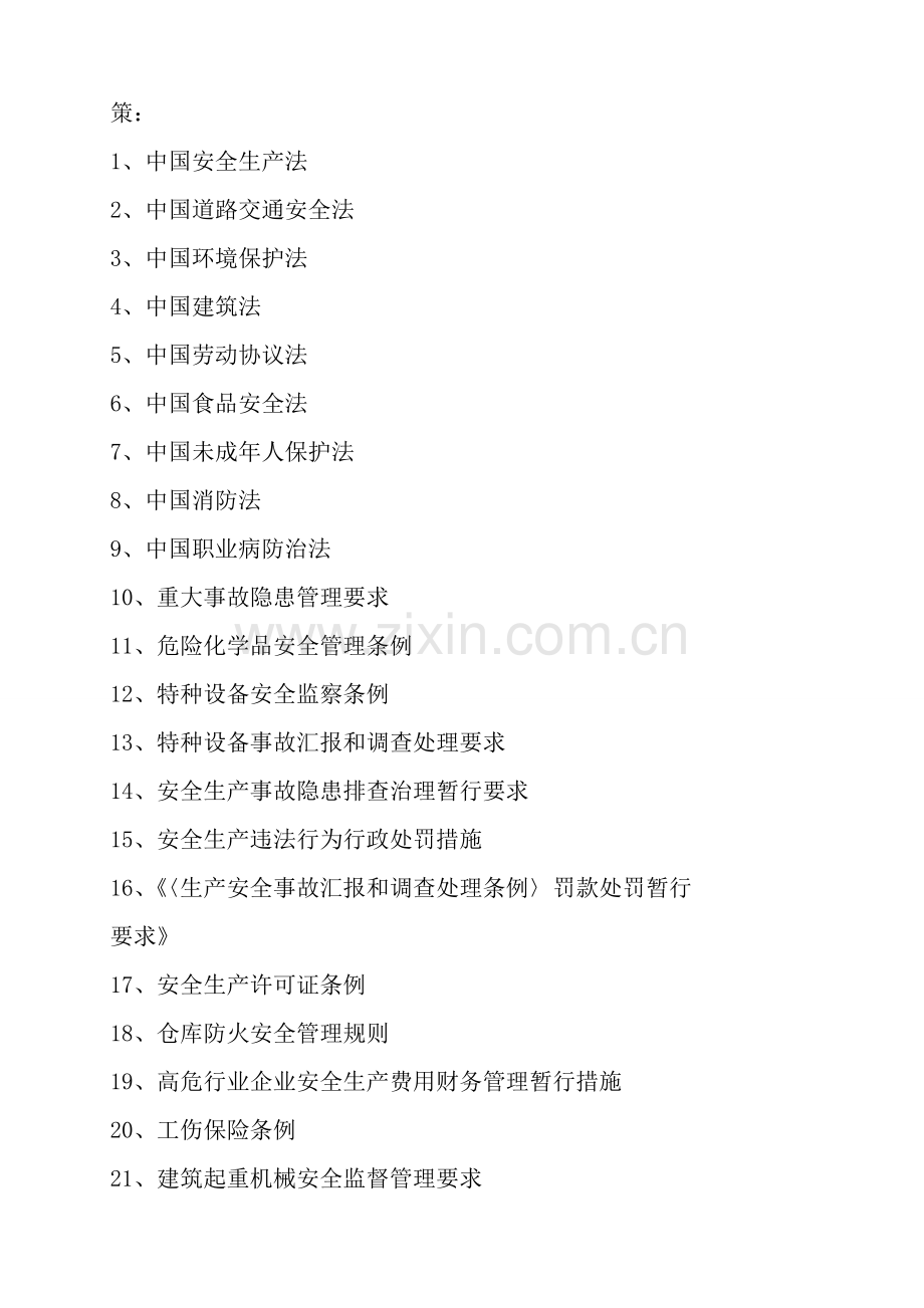 法规、标准和操作规程配置样本.doc_第2页