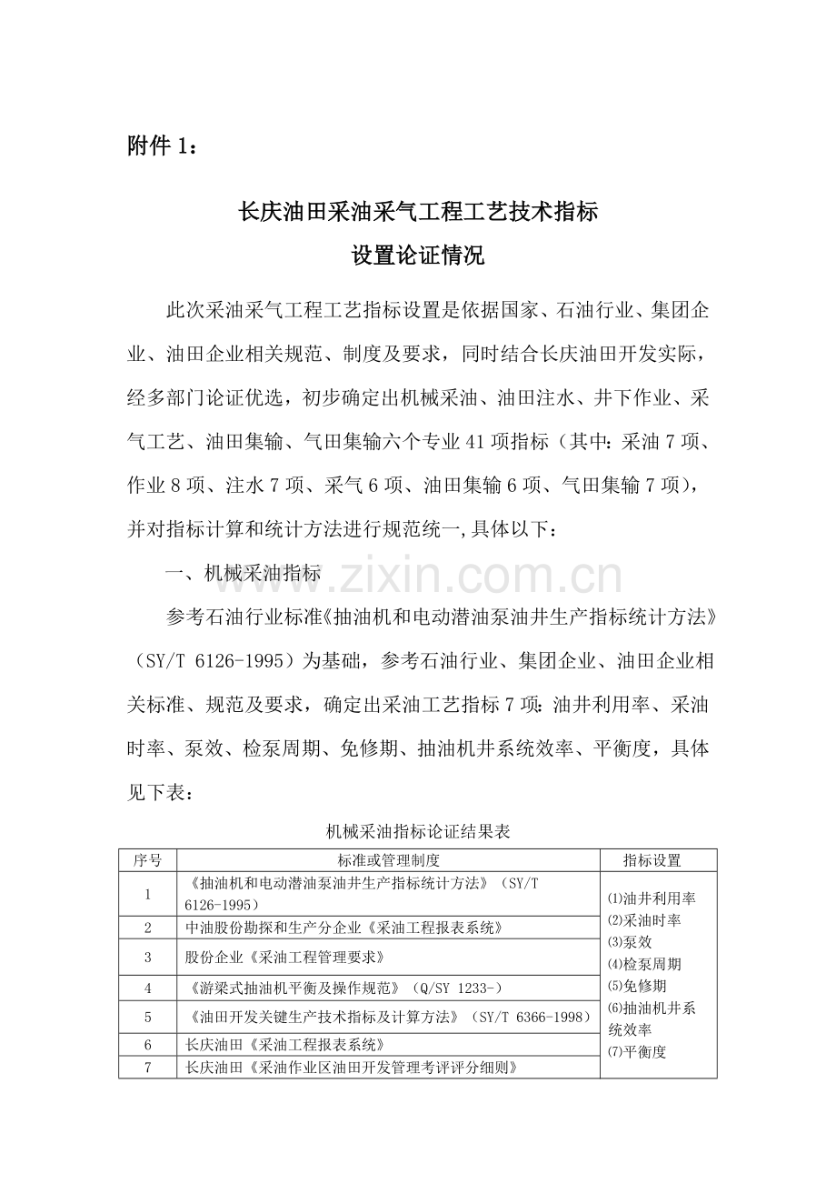 长庆油田采油采气工程工艺技术指标模板.doc_第1页
