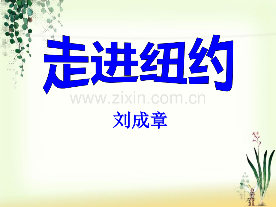 走进纽约课件省公开课一等奖新名师比赛一等奖课件.pptx_第1页