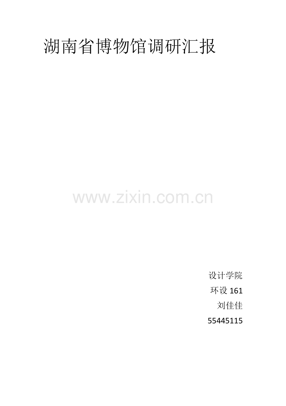 湖南省博物馆调研分析报告.docx_第1页