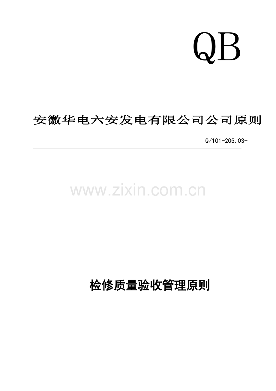 检修质量验收重点标准.docx_第1页