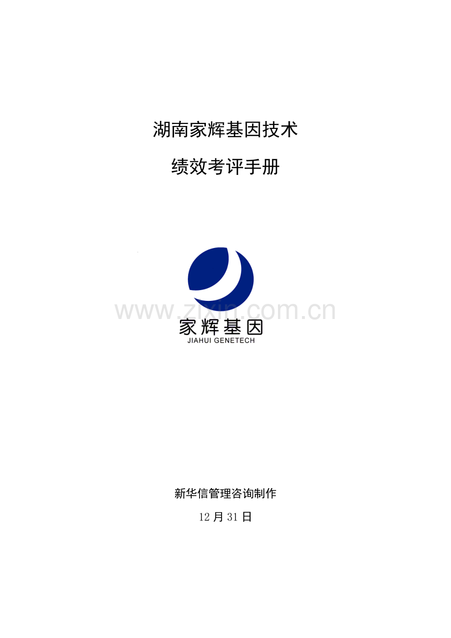 湖南公司绩效考评手册模板.doc_第1页