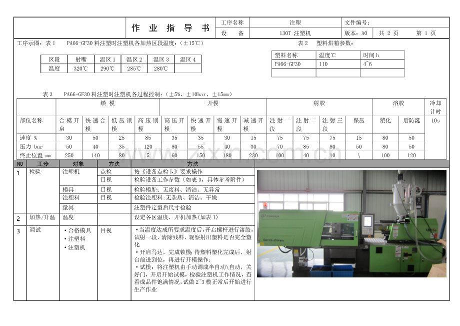 注塑机作业指导说明书.docx_第1页