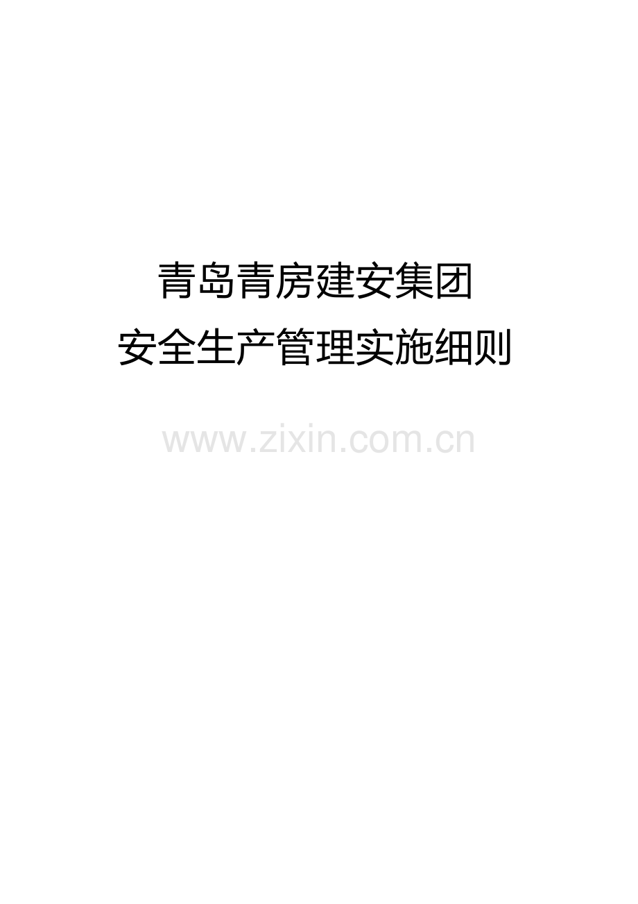 集团有限公司安全生产管理实施细则样本.doc_第1页