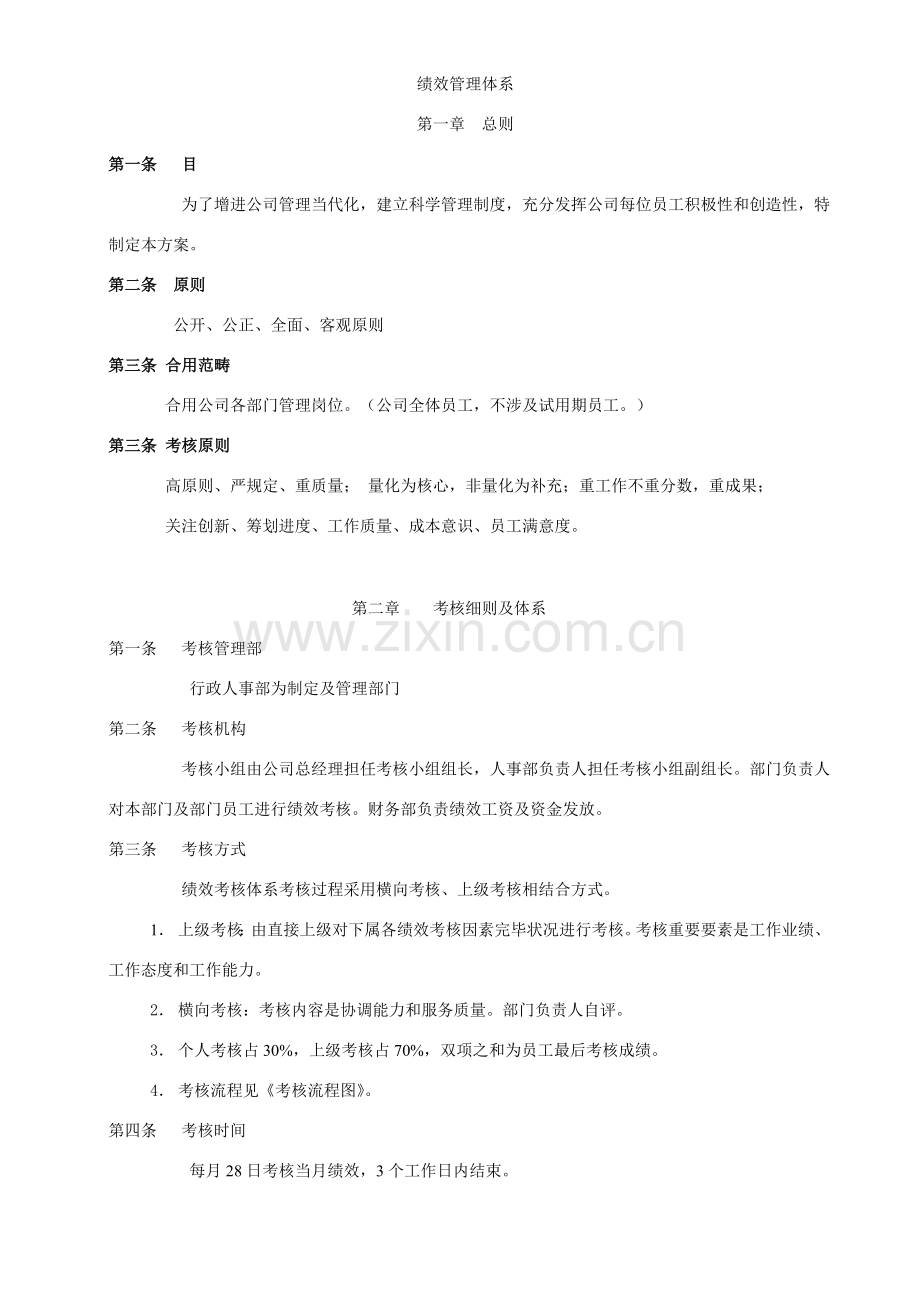 绩效管理标准体系.doc_第1页