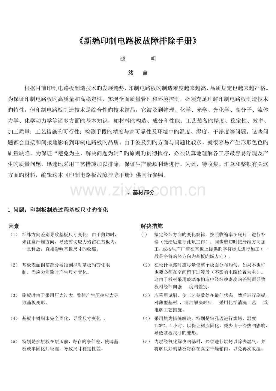 新编印制电路板故障排除标准手册.docx_第1页