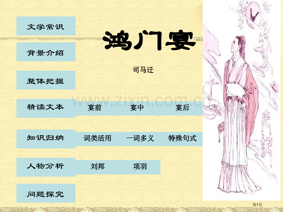 鸿门宴丹老师创作市公开课一等奖百校联赛获奖课件.pptx_第1页