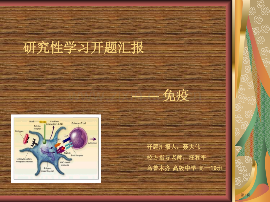 生物开题报告省公共课一等奖全国赛课获奖课件.pptx_第1页