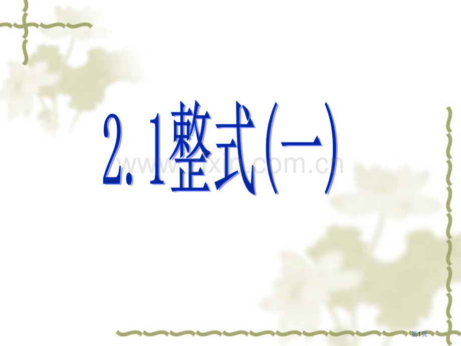 整式时参考专题知识省公共课一等奖全国赛课获奖课件.pptx_第1页