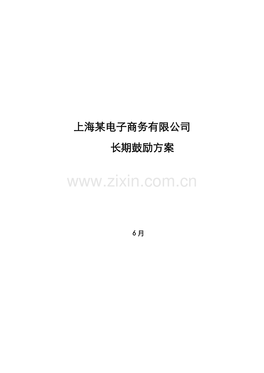 电子商务公司股权激励专题方案.docx_第1页