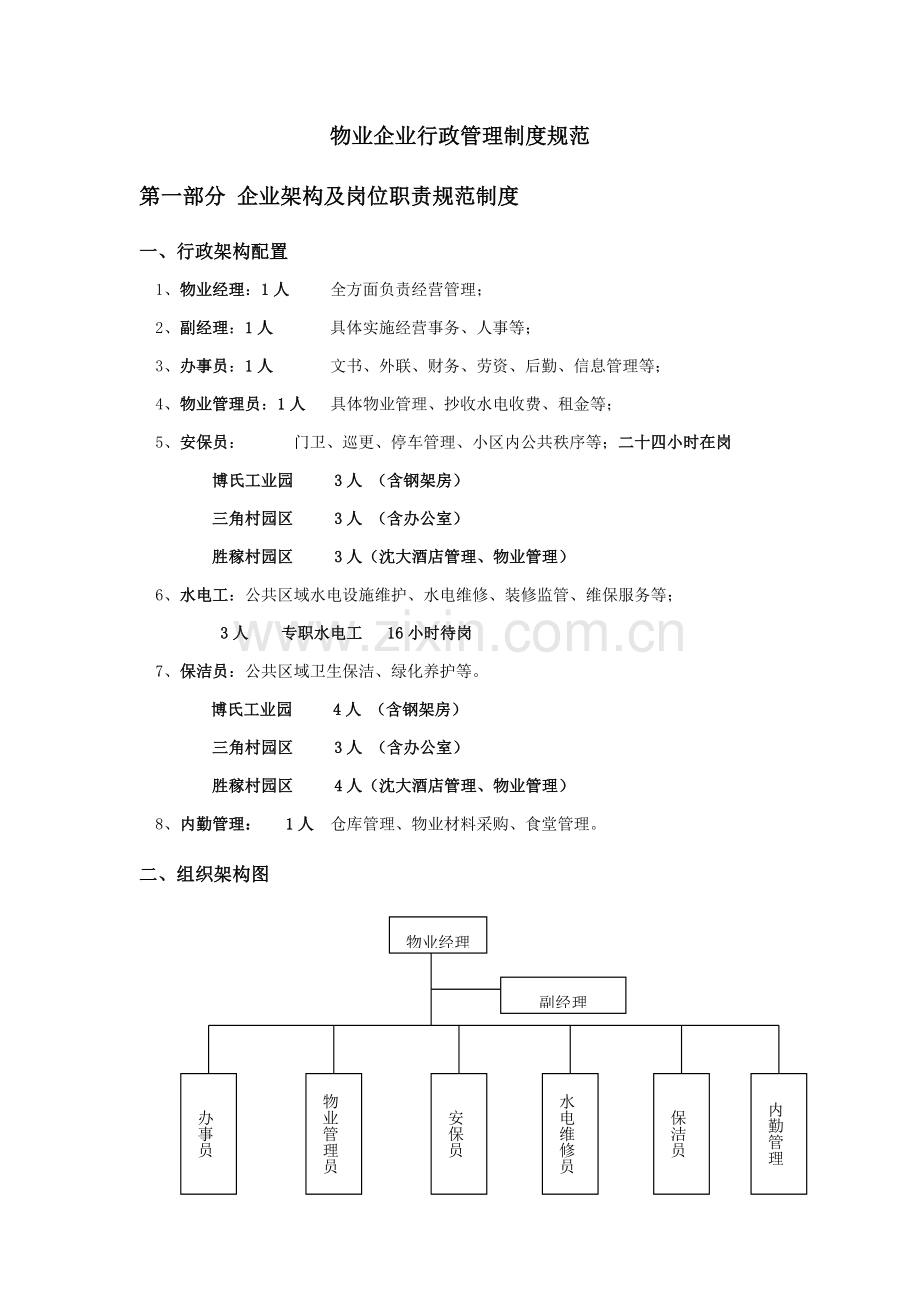 物业公司行政管理各岗位职能职责新规制度标准规范.doc_第2页