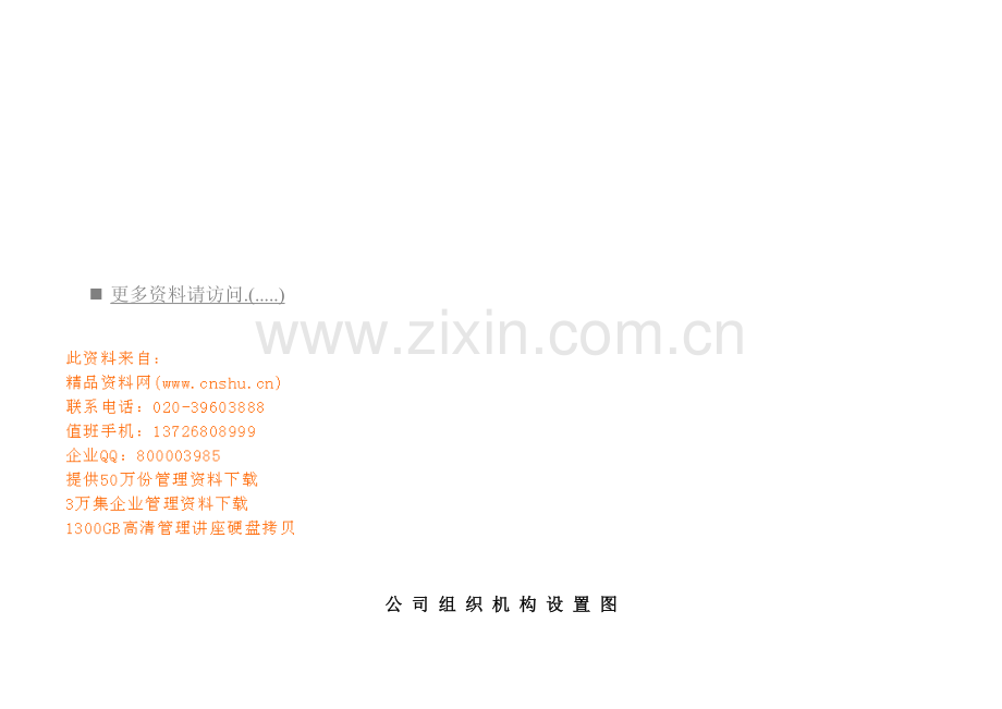 施工企业组织与部门岗位职责说明样本.doc_第1页