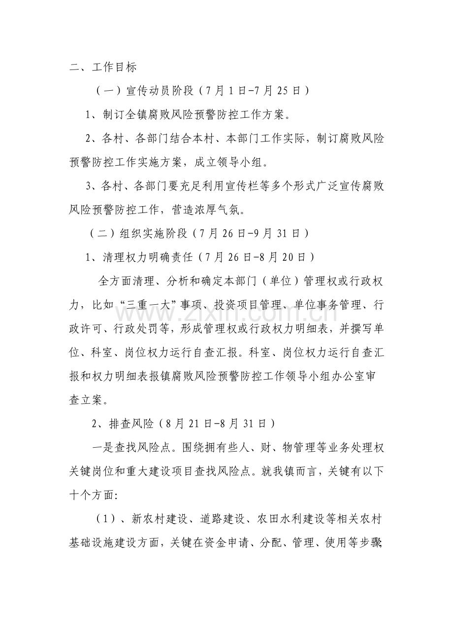 镇推行腐败风险预警防控工作实施方案样本.doc_第2页
