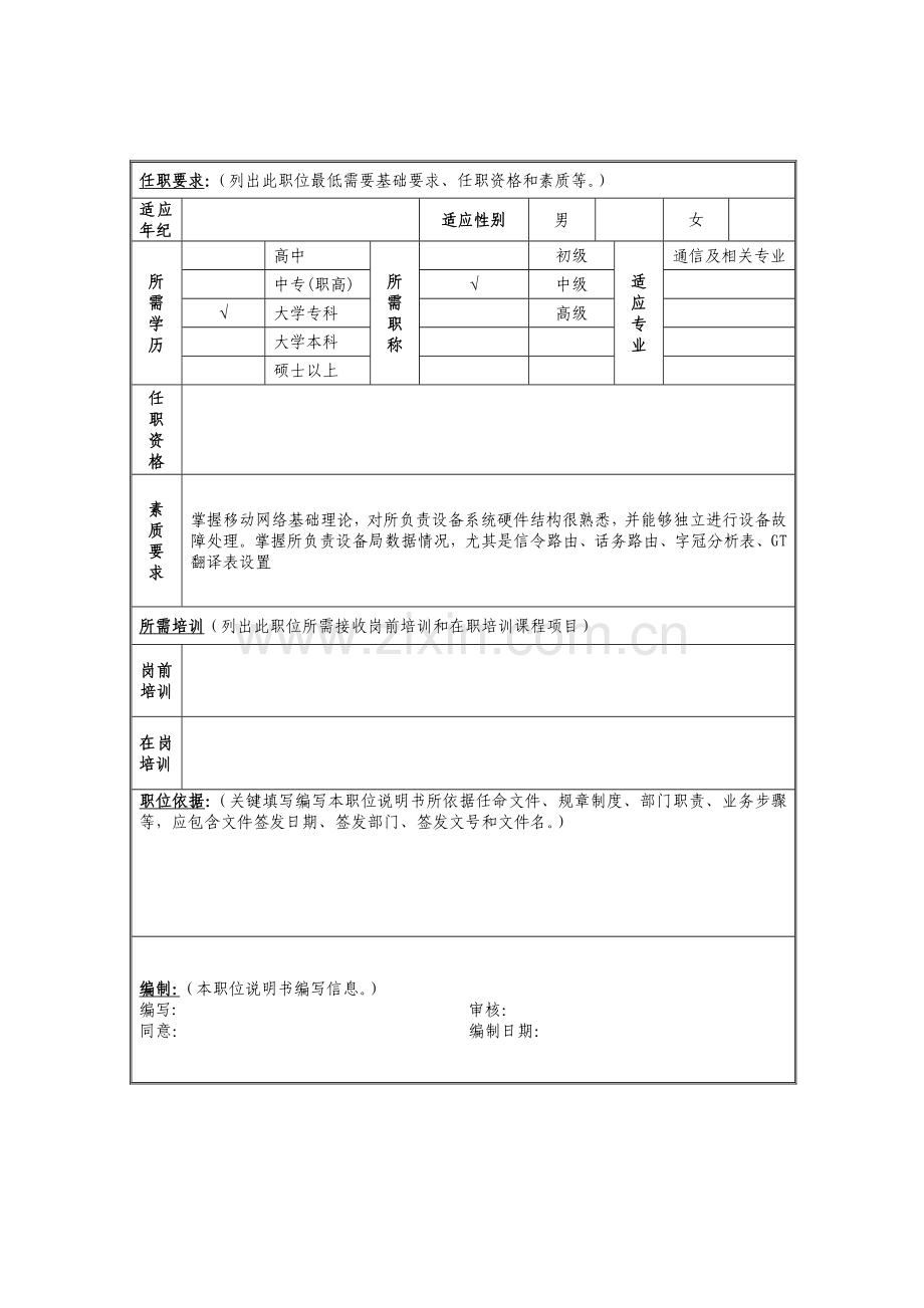 移动部交换维护管理岗位职责样本.doc_第2页