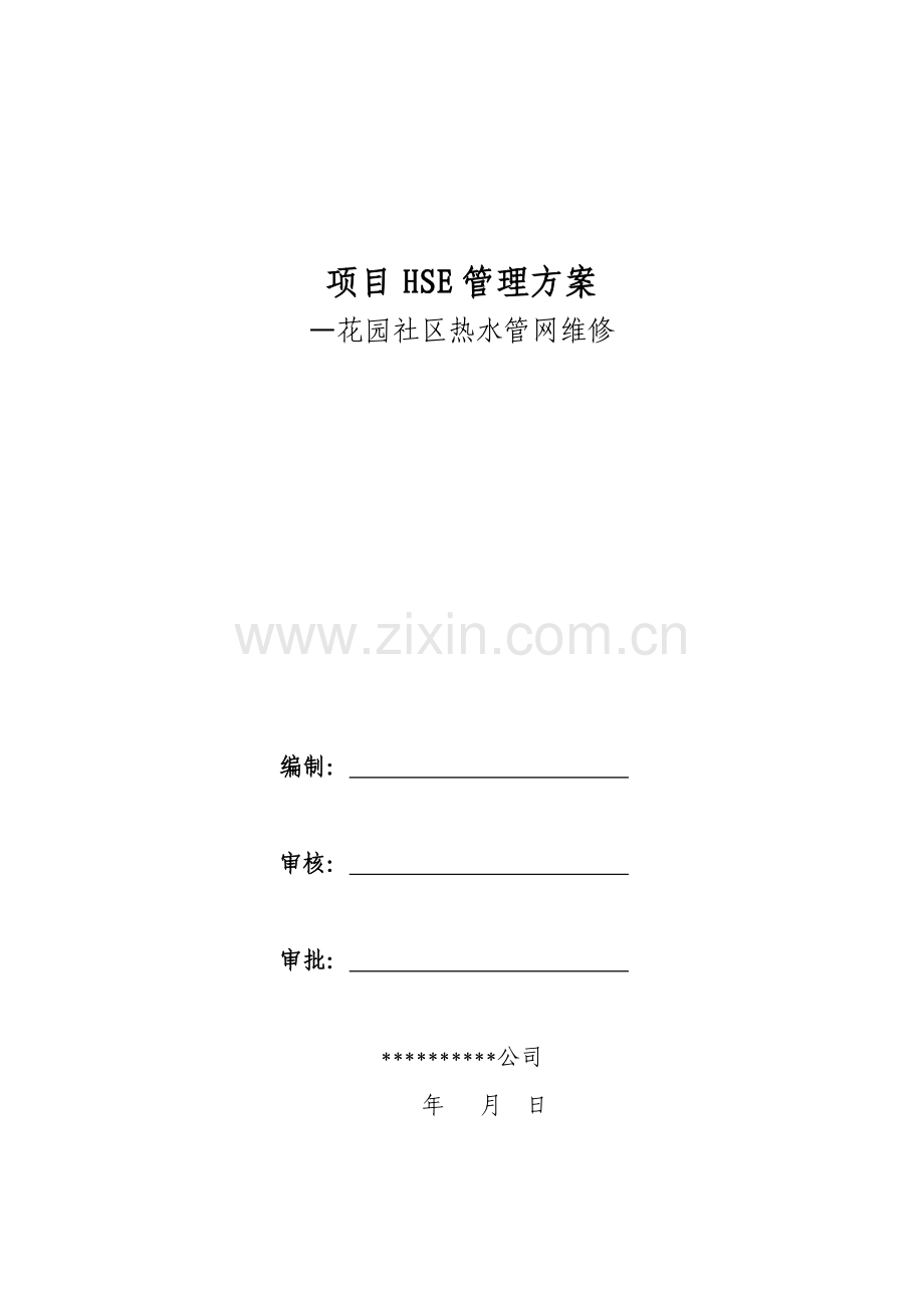 综合项目工程HSE管理专项方案.doc_第1页