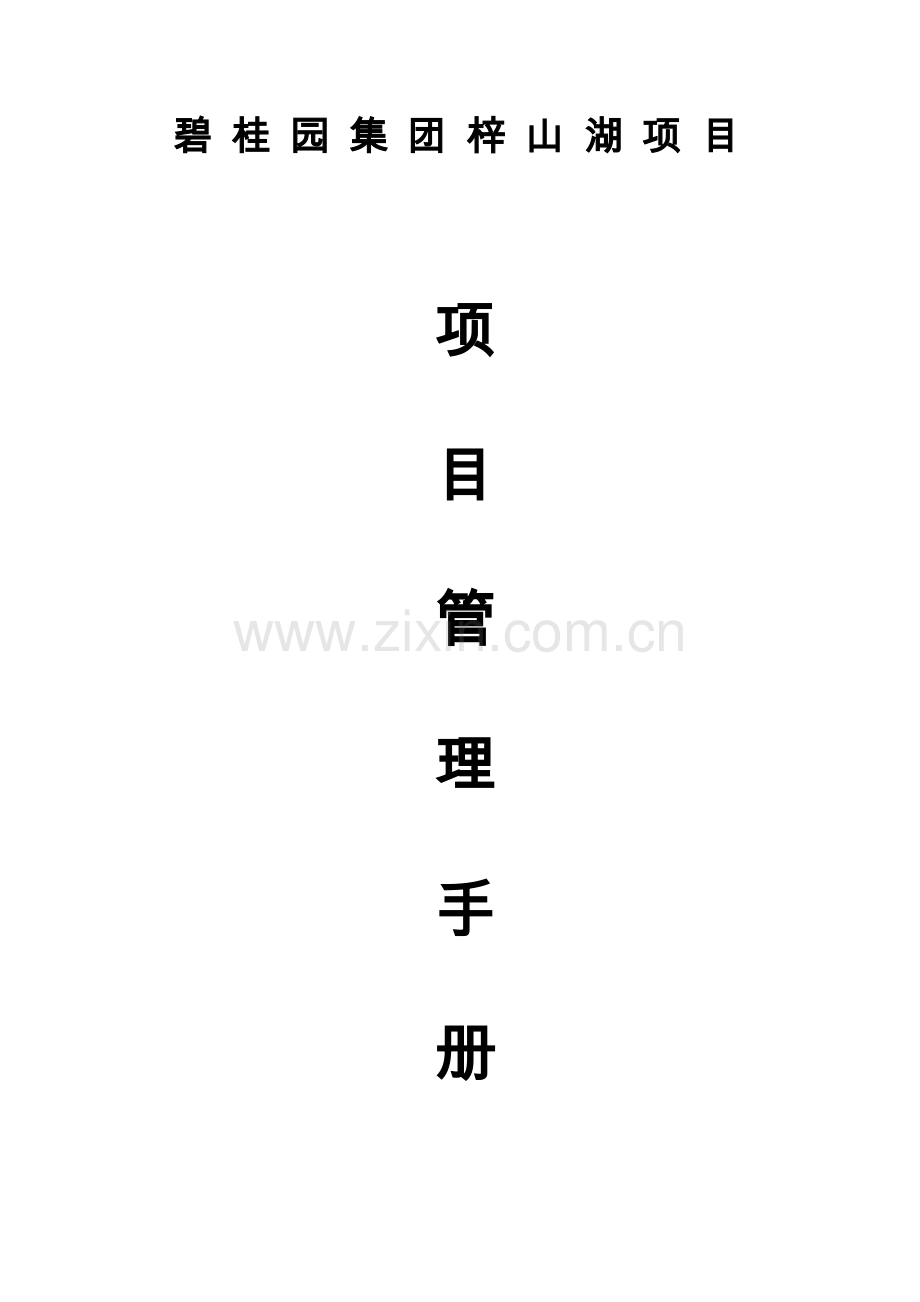 房地产综合项目管理培训资料湖南碧桂园咸宁梓山湖综合项目管理基础手册.doc_第2页