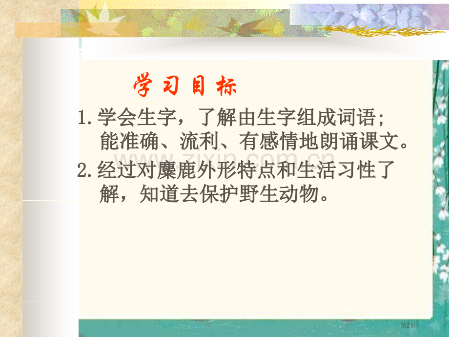 四年级下册麋鹿语文S版市公开课一等奖百校联赛特等奖课件.pptx_第2页