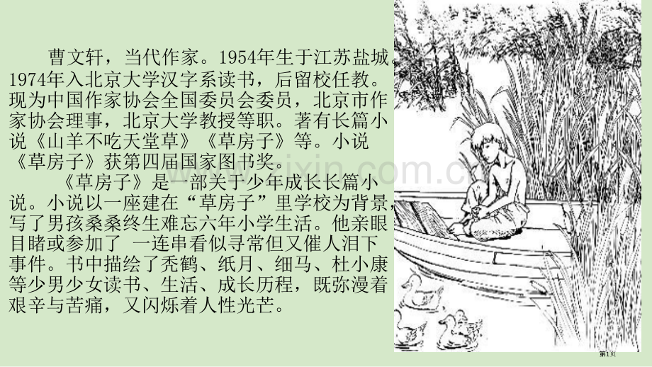 草房子之孤独之旅市公开课一等奖百校联赛获奖课件.pptx_第1页