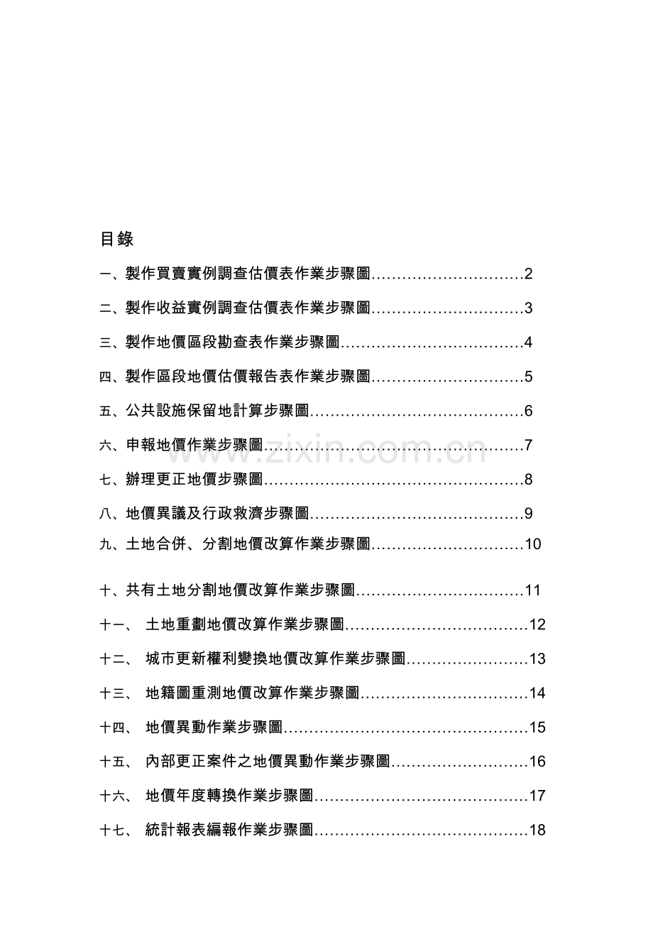调查估价表作业流程图汇编模板.doc_第1页