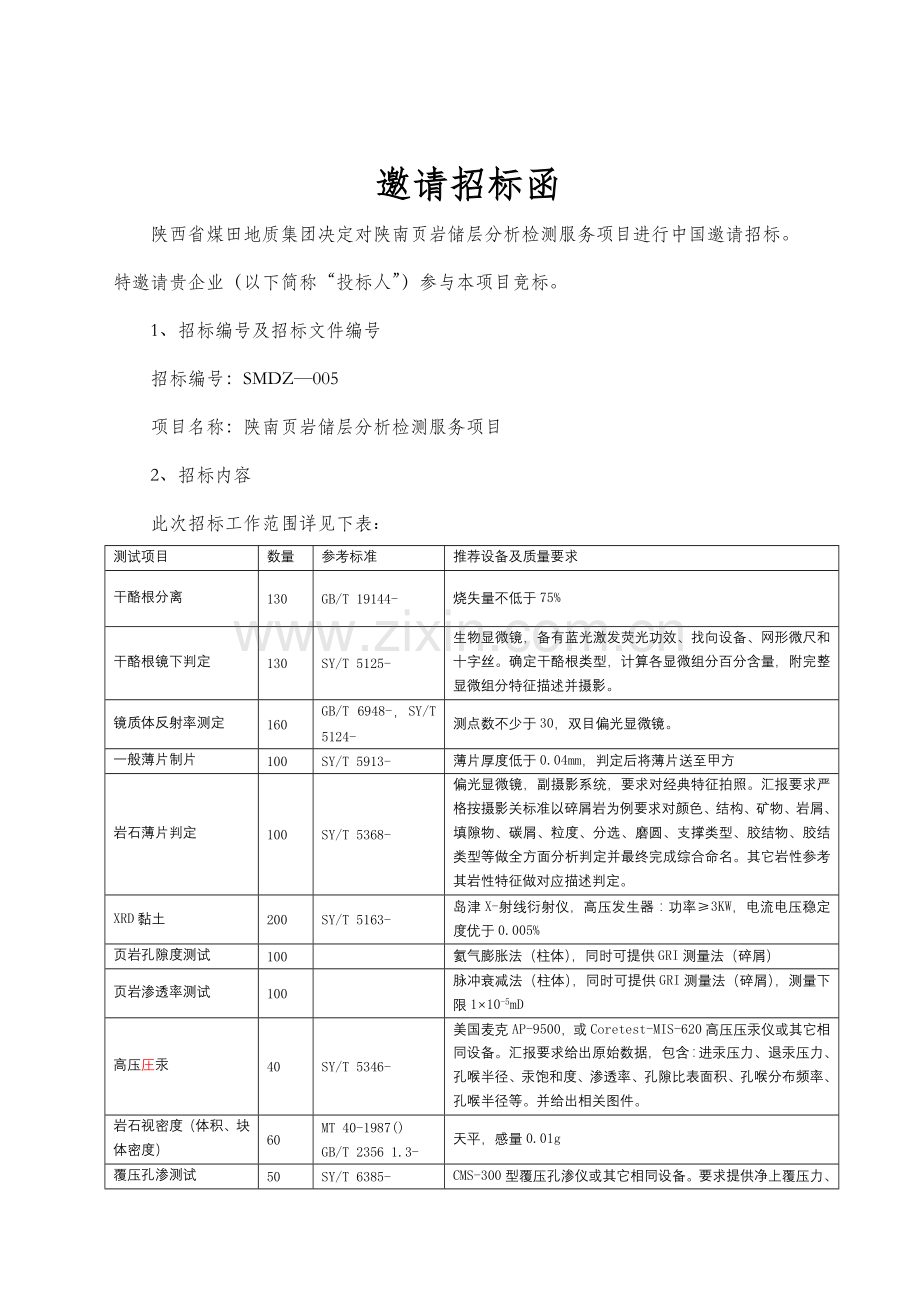 页岩储层分析检测服务项目招标文件模板.doc_第2页