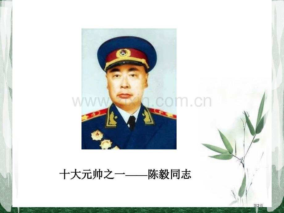 陈毅市长省公开课一等奖新名师比赛一等奖课件.pptx_第2页