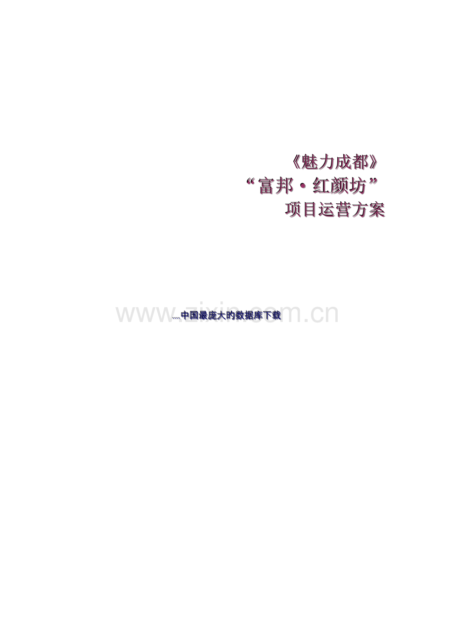 房地产专项项目运营专题方案.docx_第1页