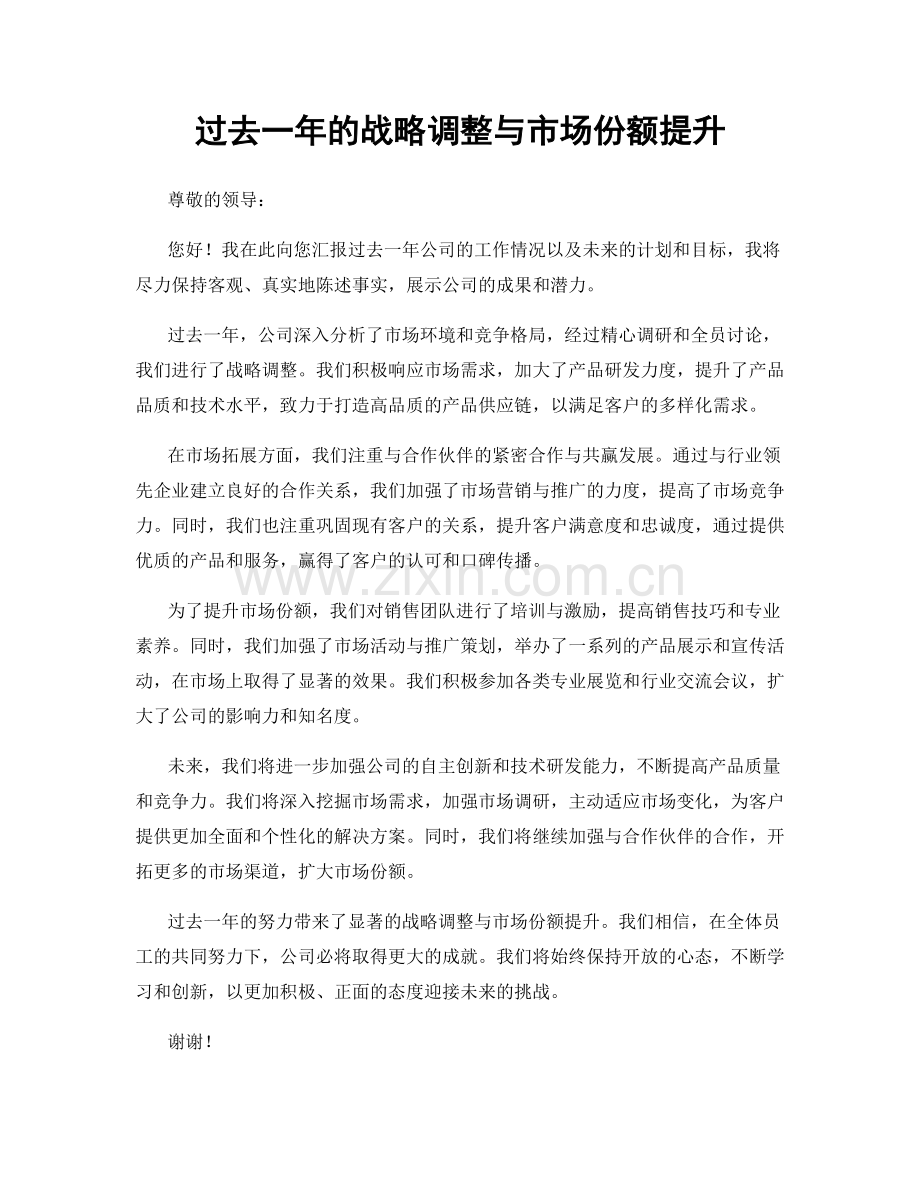 过去一年的战略调整与市场份额提升.docx_第1页
