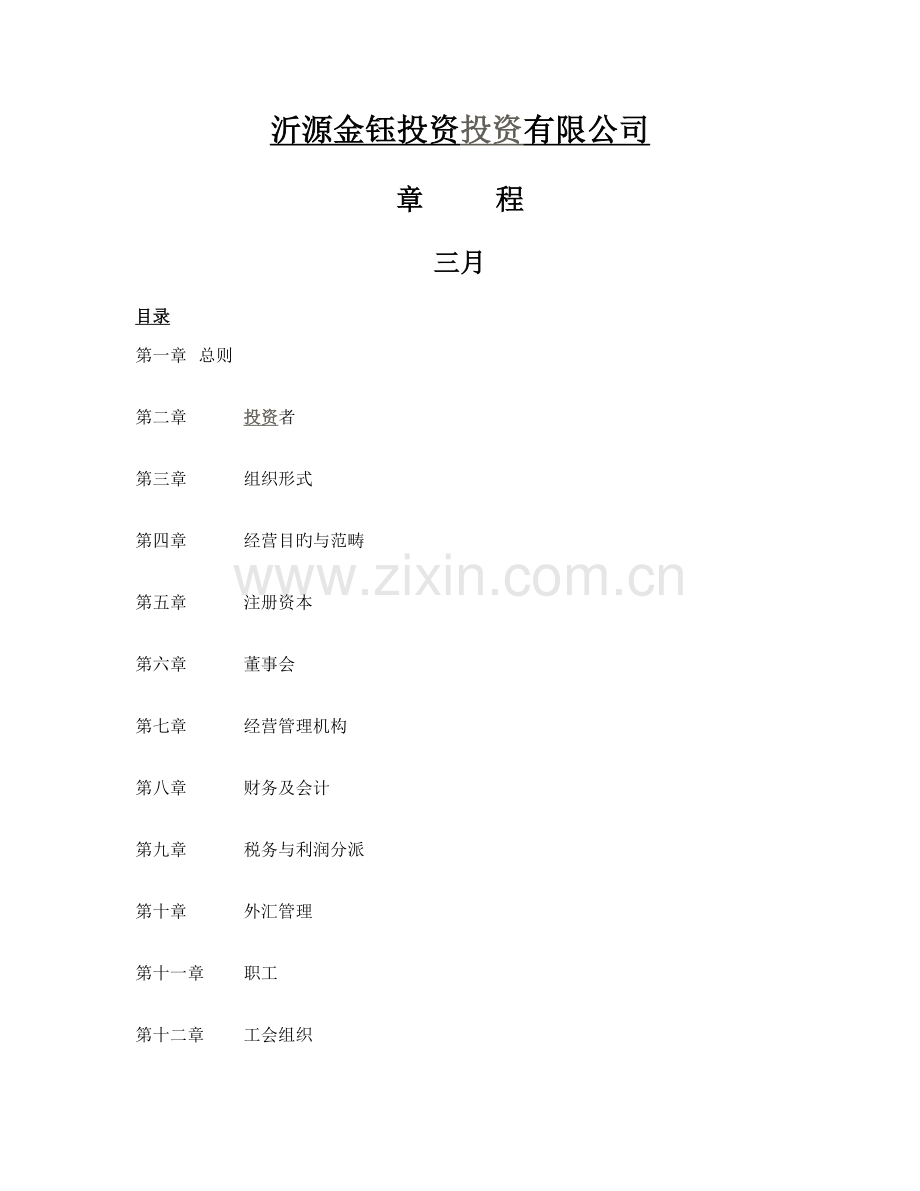 投资公司综合章程.docx_第1页