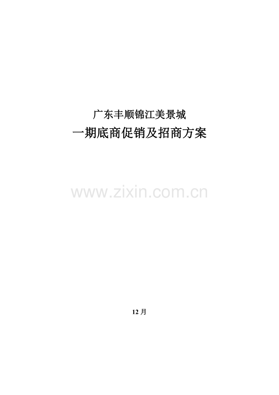 一期底商促销及招商专项方案.doc_第1页