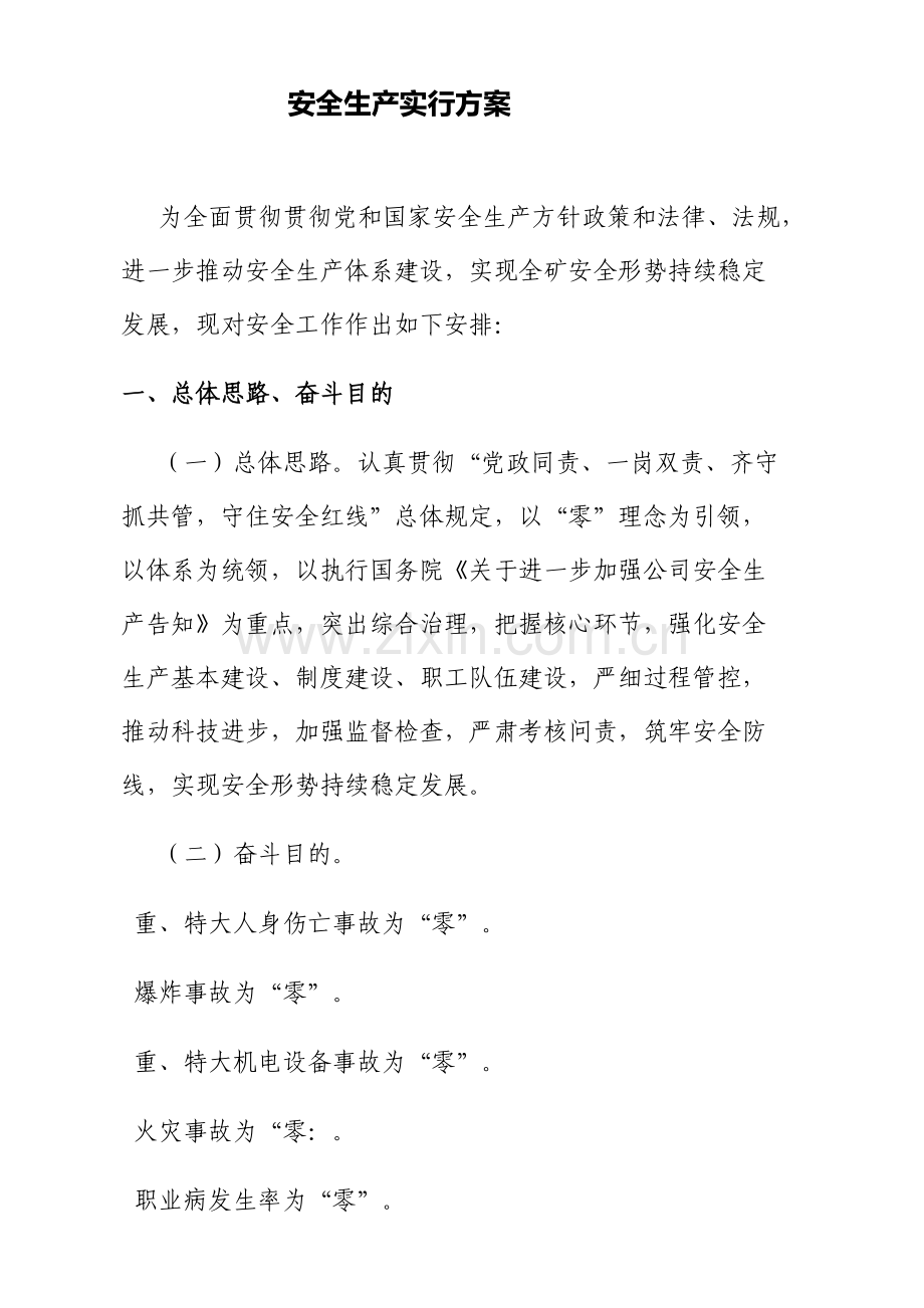 安全生产工作实施专项方案.doc_第1页