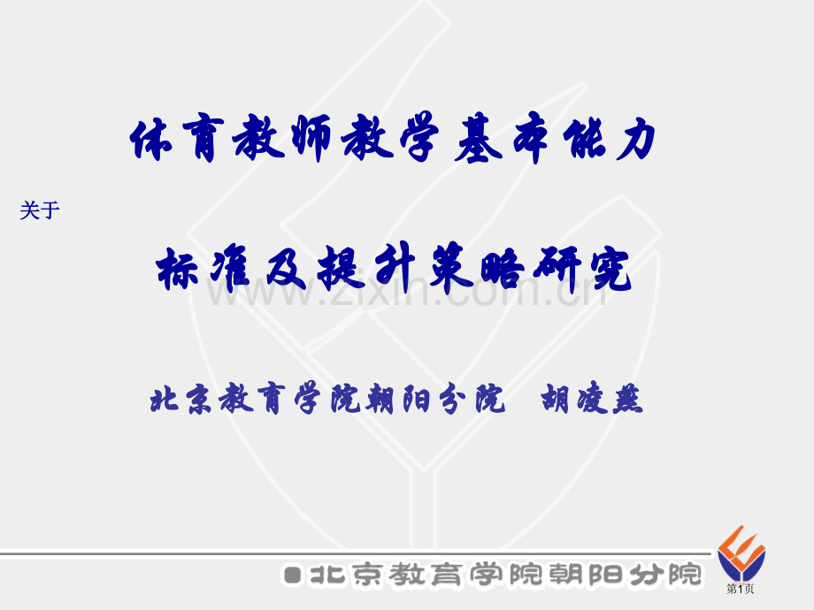 体育教师教学基本能力标准及提升策略研究市公开课一等奖百校联赛特等奖课件.pptx_第1页