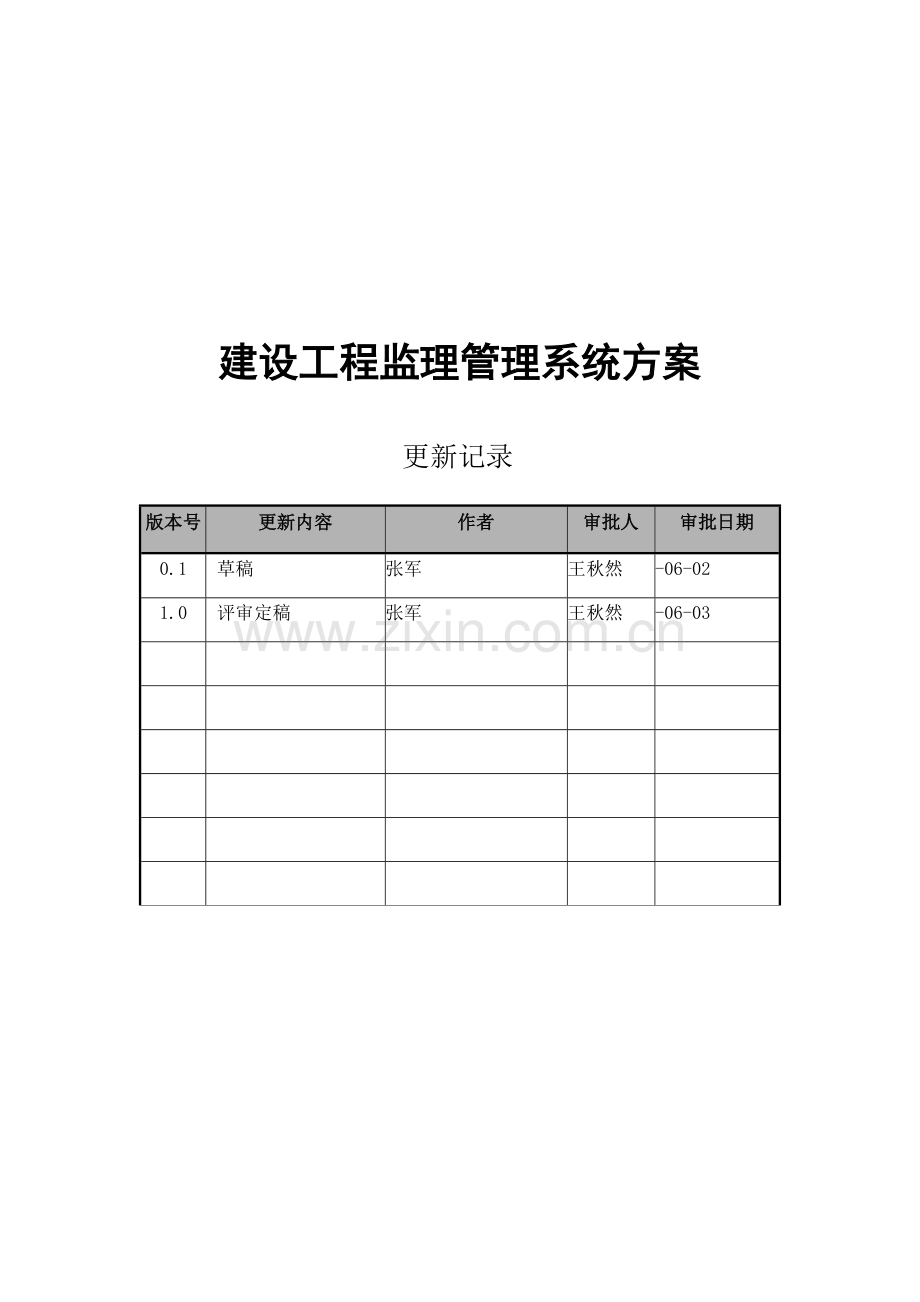 建设综合项目工程监理标准管理系统专项方案.doc_第1页