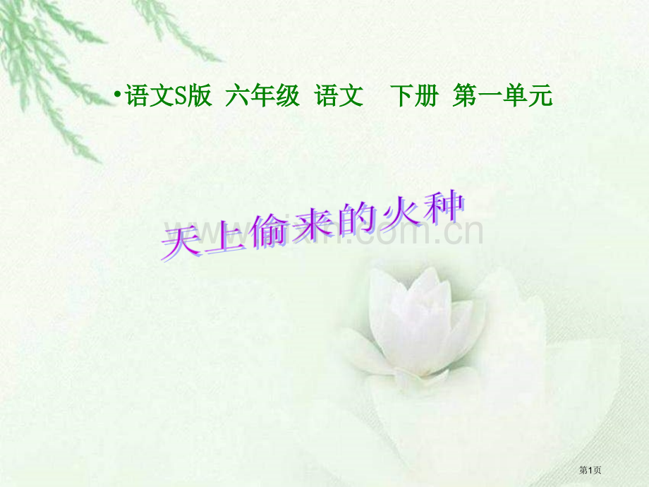 六年级下册天上偷来的火种语文S版市公开课一等奖百校联赛特等奖课件.pptx_第1页