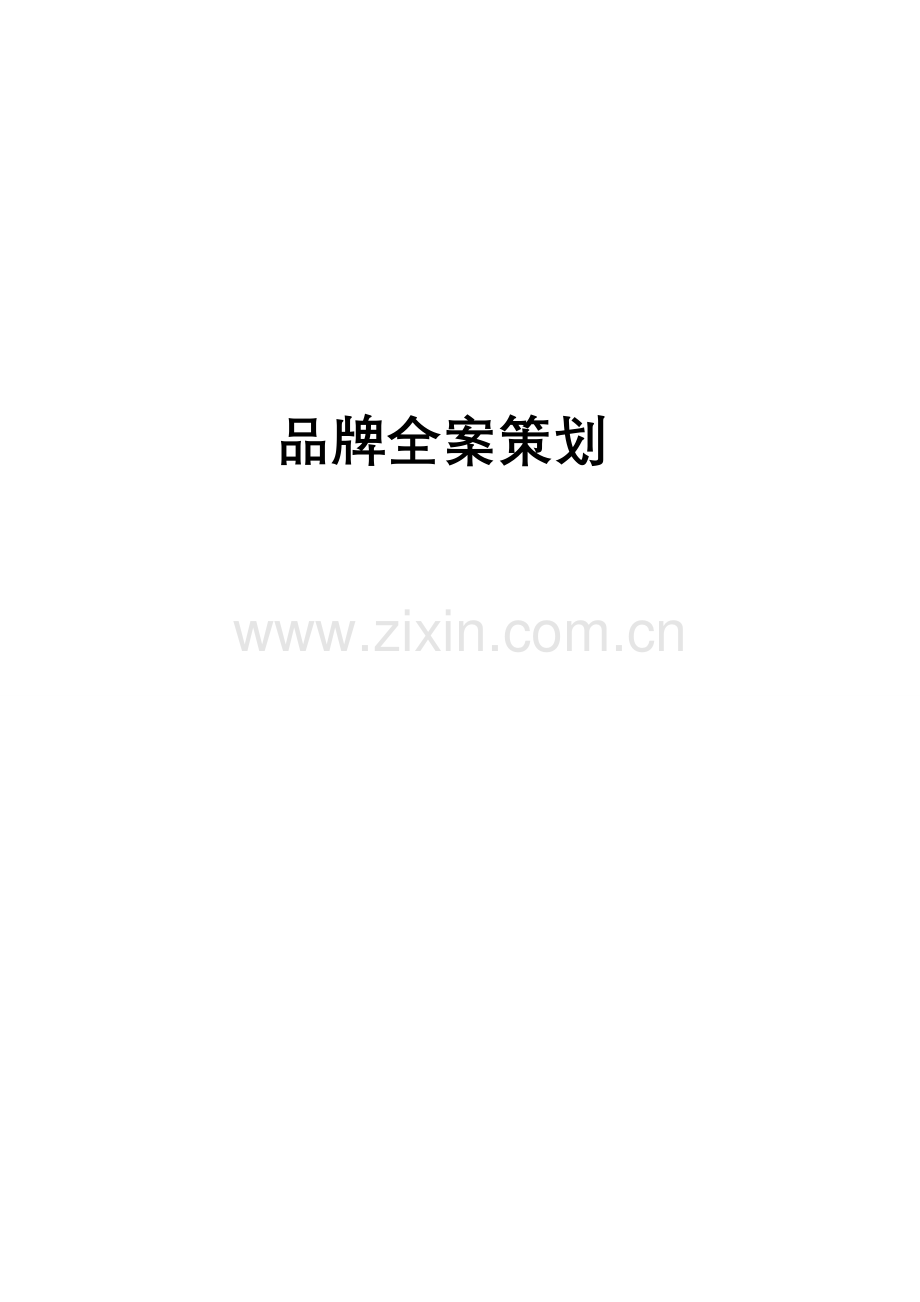 品牌全案策划手册模板.doc_第1页