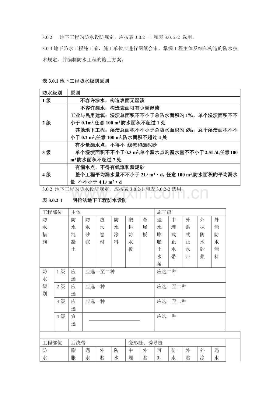 地下防水关键工程综合施工质量验收基础规范.docx_第2页