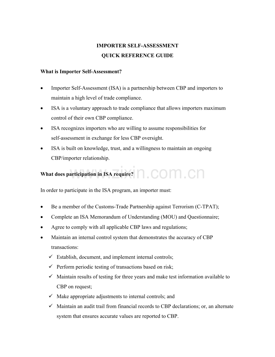商业办公室战略进口商自我估价手册英文版模板.doc_第2页