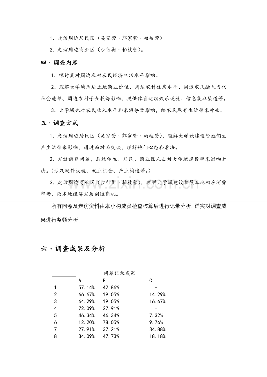 对大学城的建设对周边居民生产生活的影响的调查研究报告.doc_第2页