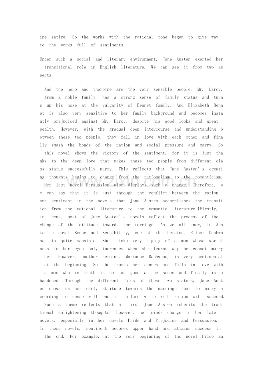 英语毕业论文(全英文)-Jane-Austen-A-Transitional-Writer-in.doc_第2页