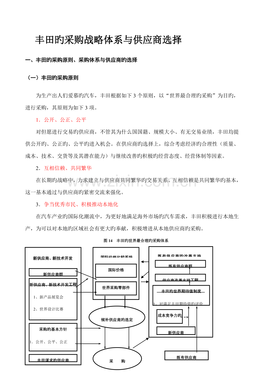 丰田的采购战略全新体系与供应商选择.docx_第1页