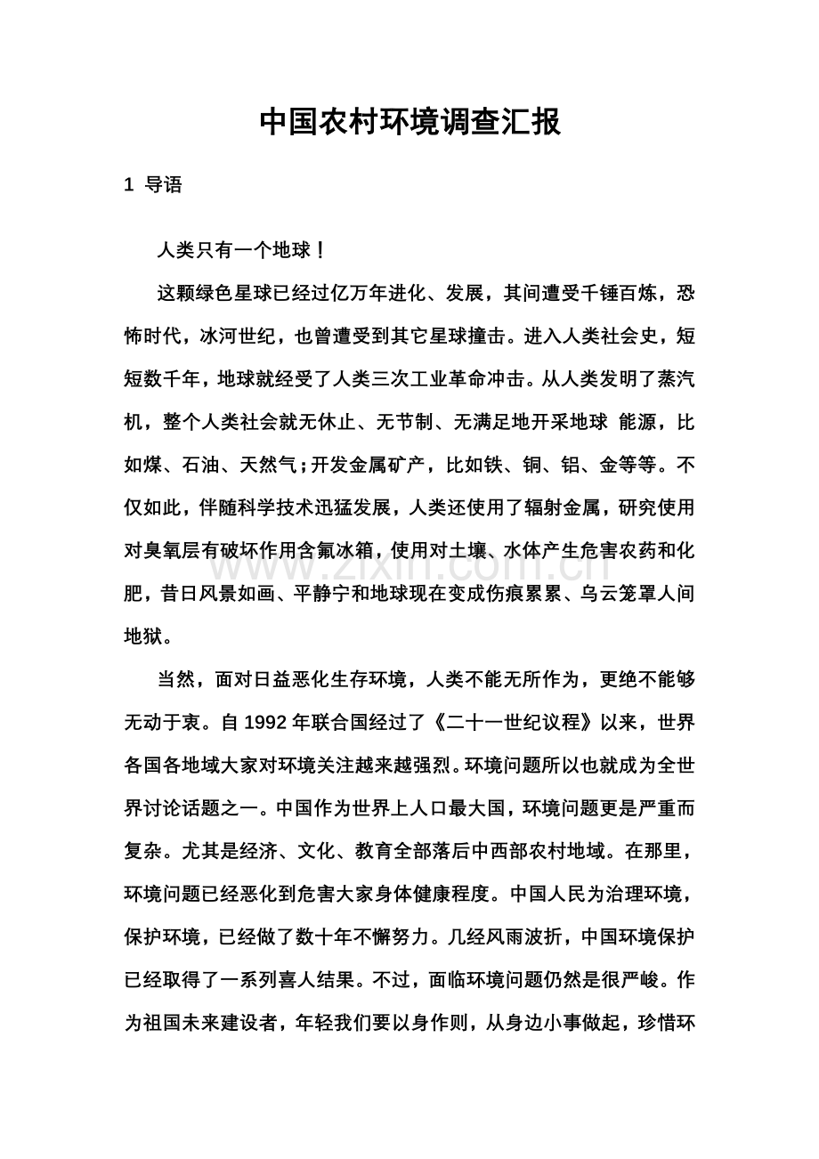 中国农村环境调查研究报告.doc_第1页
