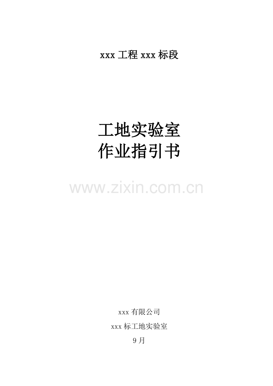 工地试验室作业指导说明书公路水运.doc_第1页