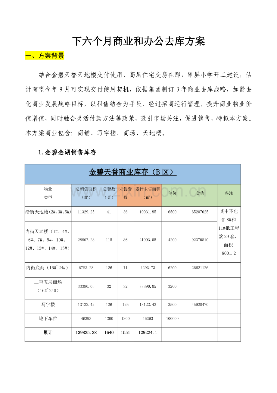 商业去化销售策略落地执行专业方案.docx_第1页