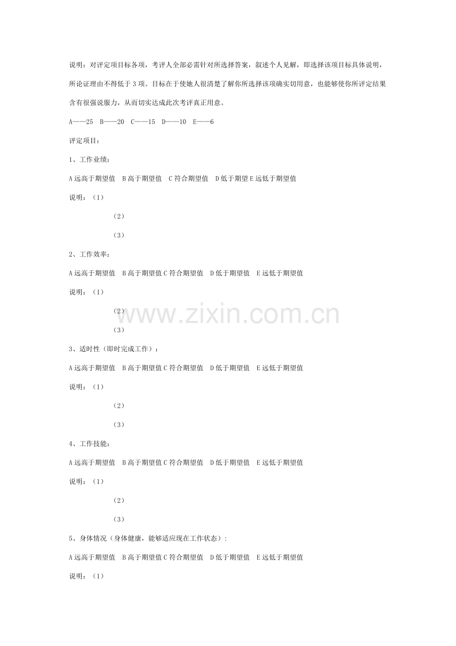 企业员工绩效考核模板.doc_第2页