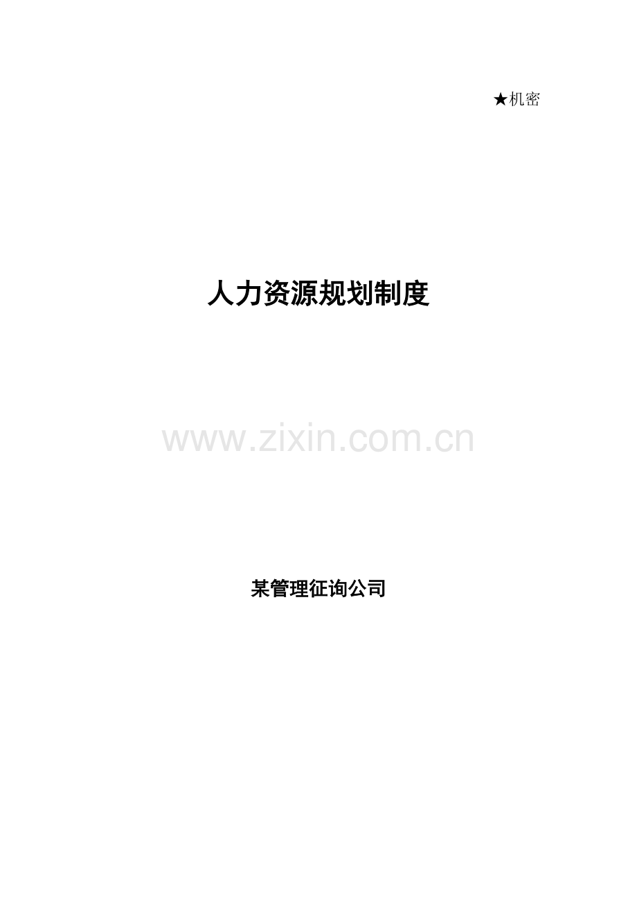 咨询公司人力资源重点规划新版制度.docx_第1页
