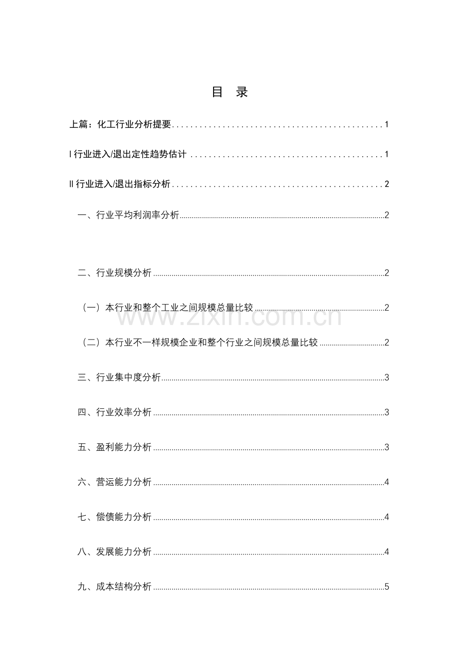 化工行业报告及战略分析模板.doc_第1页