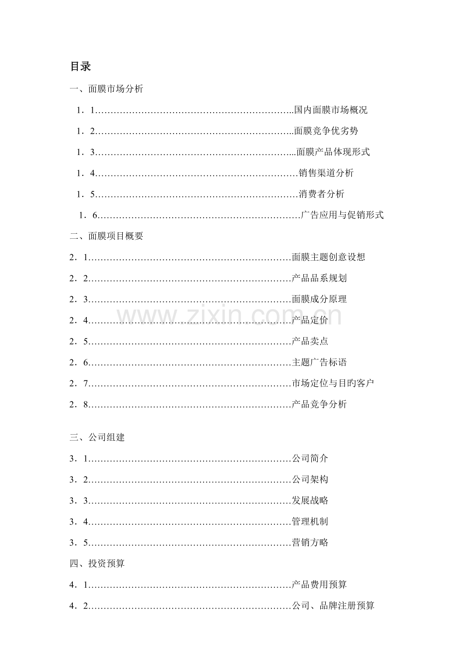 公司专项项目面膜启动综合计划书文档.docx_第2页