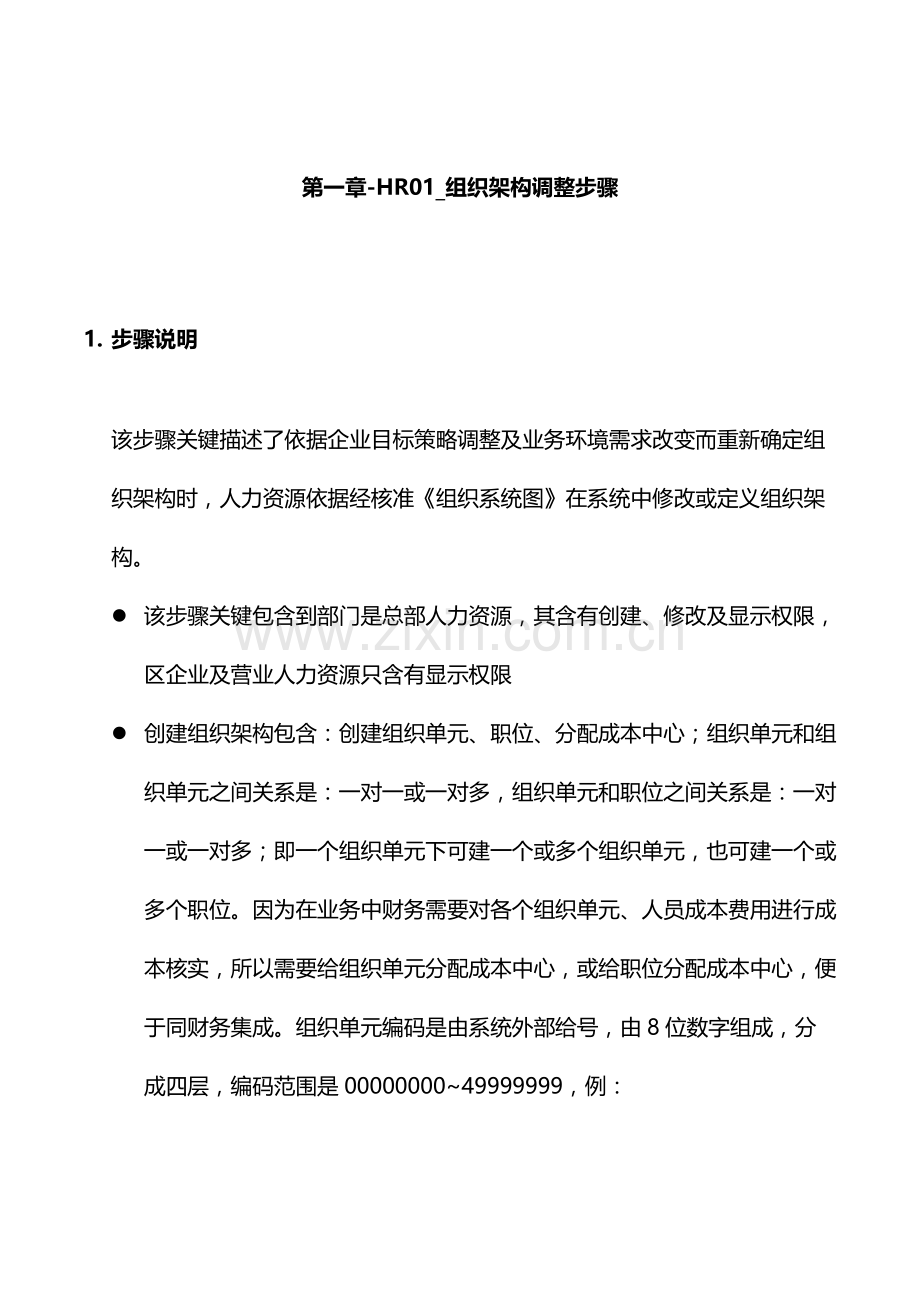 家具公司组织架构调整流程模板.doc_第1页